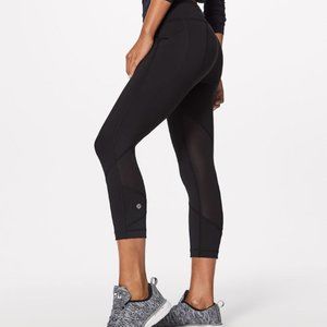 Lululemon Pace Rival Crop 22" Black Pocket Crop leggings size 6